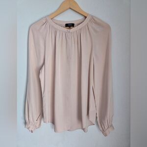 THEORY Romantic 100% Silk Soft Pink Blouse
